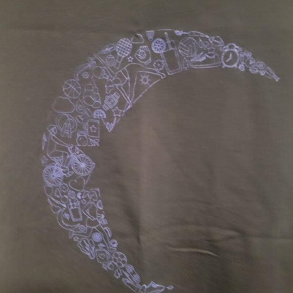 ZYIA Black Muscle Tank with Purple Crescent Moon Accent - Picture 8 of 11